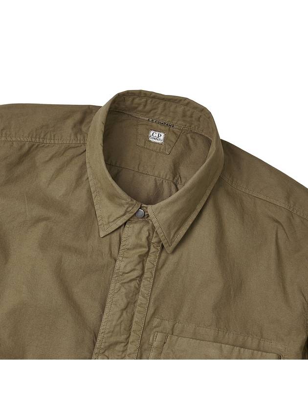 Gabardine Utility Long Sleeve Shirt Brown - CP COMPANY - BALAAN 8