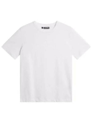 Alpha Logo Print Short Sleeve T-Shirt White - J.LINDEBERG - BALAAN 1