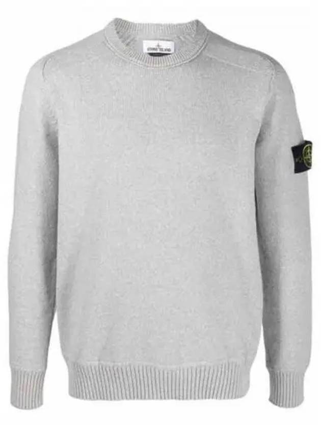 7515541A2 V0060 Wappen Patch Round Knit Gray Men s TJ 271575 - STONE ISLAND - BALAAN 1