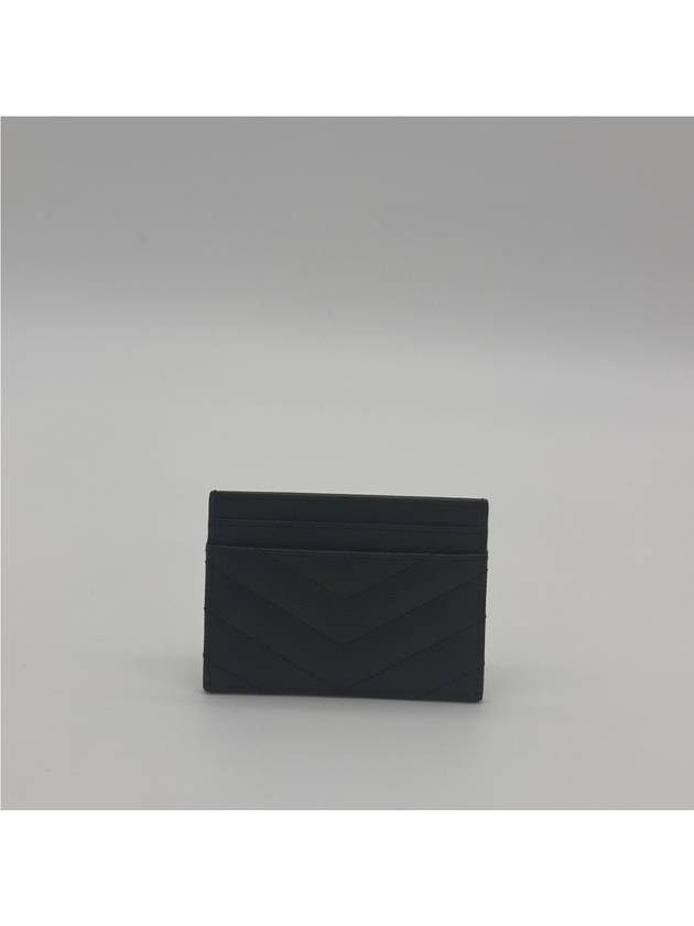 Cassandre Matelasse Card Case In Grain De Poudre Embossed Leather Black - SAINT LAURENT - BALAAN 5