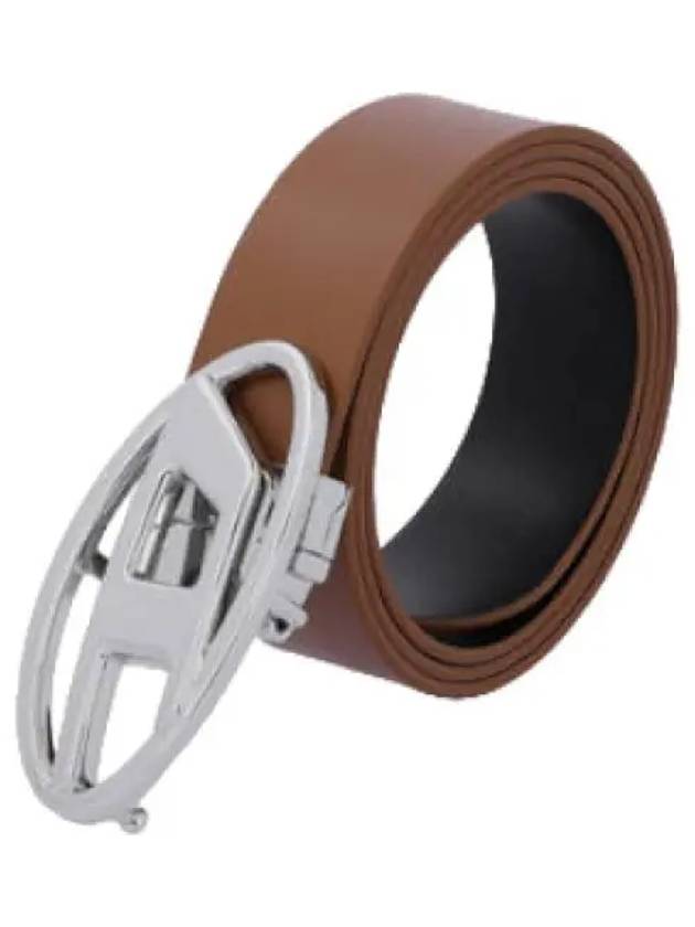 Rev Belt Cognac Black Waistband - DIESEL - BALAAN 1