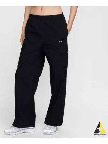 Women s Sportswear Essential Woven Mid Rise STD Cargo Pants 010 - NIKE - BALAAN 1