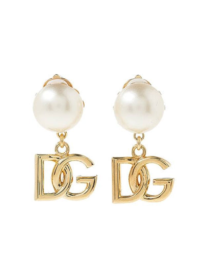 DG Logo Pearl Earrings Gold - DOLCE&GABBANA - BALAAN 2