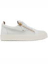 Leather Zipper Frankie Low Top Sneakers White - GIUSEPPE ZANOTTI - BALAAN 4