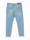 Low Rise Tapered Leg Denim Straight Jeans Blue - BRUNELLO CUCINELLI - BALAAN 3