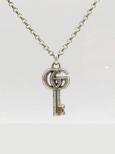 8206 627757 Ag925 Silver Sterling Double G KEY Necklace - GUCCI - BALAAN 1