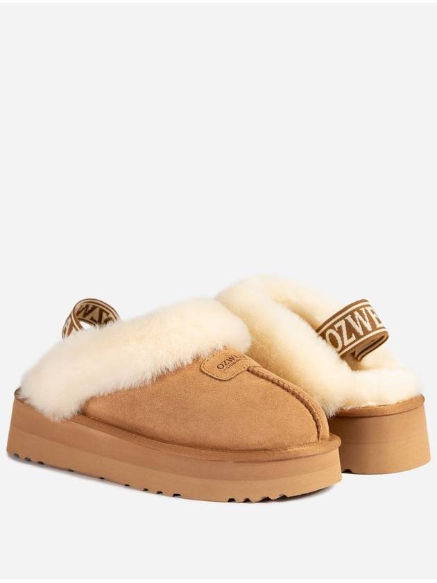 Australia Ozwear UGG Slippers High Heel Winter Fur Shoes Indoor OZ114 Chestnut - OZWEAR UGG - BALAAN 7