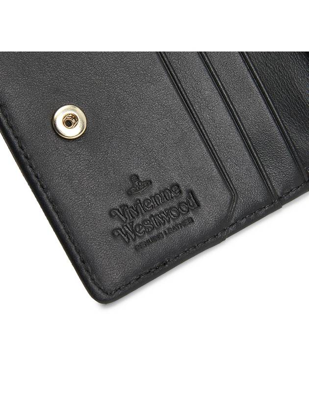 ORB Logo Plaque Half Wallet Black - VIVIENNE WESTWOOD - BALAAN 7