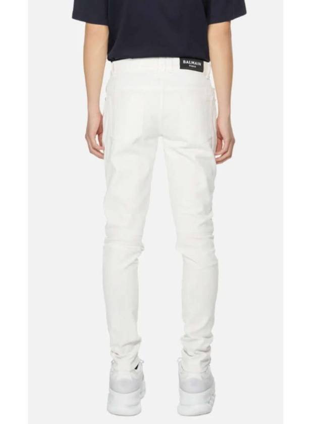 zipper straight jeans white - BALMAIN - BALAAN 3