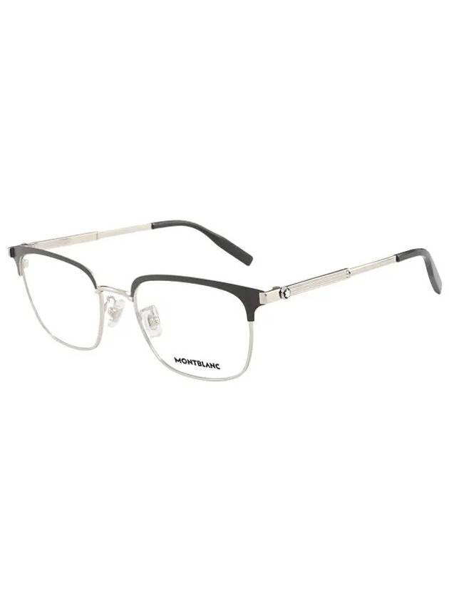 Eyewear Titanium Asian Fit Black Silver Glasses Frame - MONTBLANC - BALAAN 2
