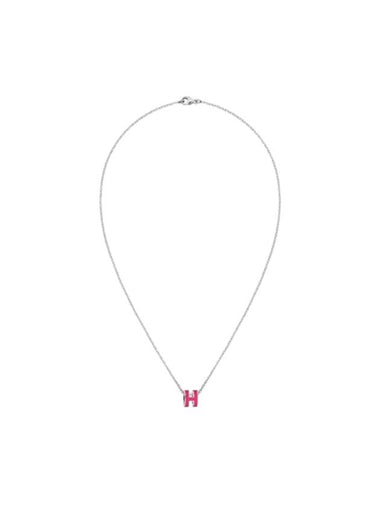 Mini Pop H Pendant Necklace Rose Extreme - HERMES - BALAAN 1