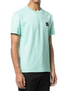 Logo Patch Short Sleeve T-Shirt Light Blue - STONE ISLAND - BALAAN 3