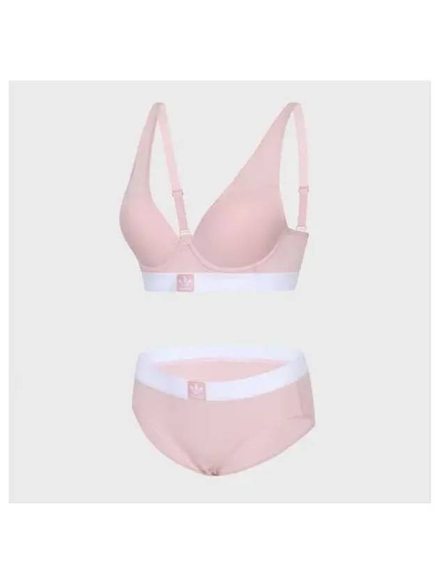 adidas UNDERWEAR No Wire Trefoil Vivid Bra Panties 1 Set L PK - ADIDAS - BALAAN 1