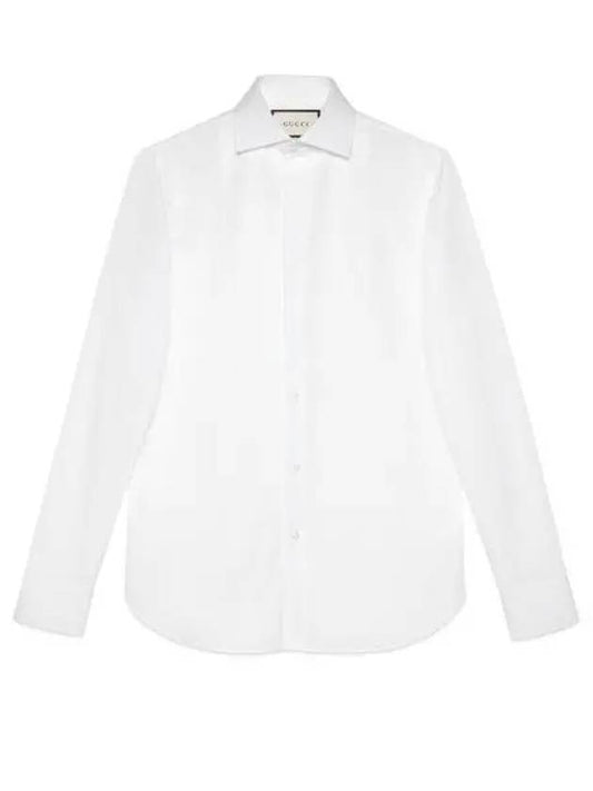 Classic Cotton Long Sleeve Shirt White - GUCCI - BALAAN 2