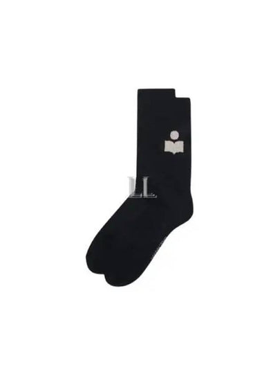 Embroidered Logo Socks Black - ISABEL MARANT - BALAAN 2