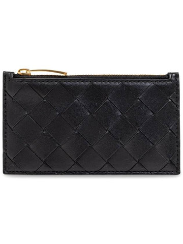 Bottega Veneta Card Case, Women's, Black - BOTTEGA VENETA - BALAAN 1