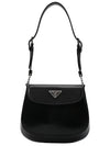 Cleo Brushed Leather Mini Shoulder Bag Black - PRADA - BALAAN 2