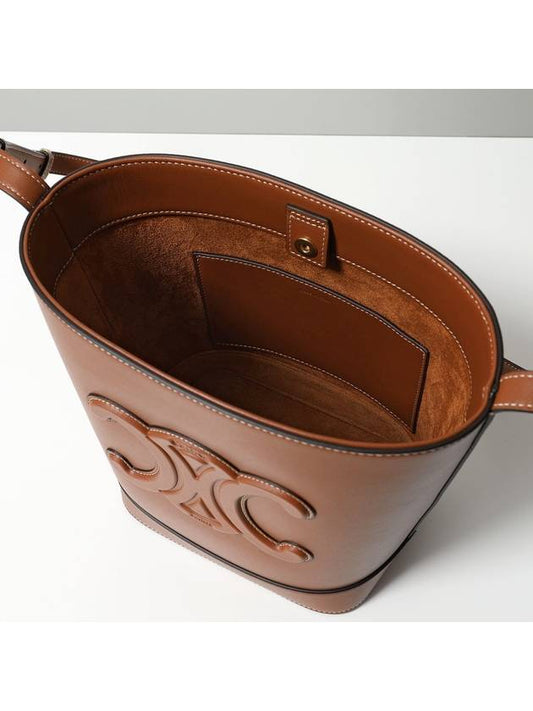 Cuir Triomphe Small Bucket Soft Calfskin Tan 113783DU3 04LU - CELINE - BALAAN 2