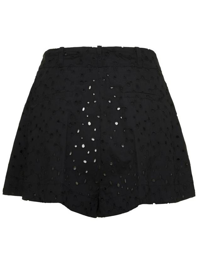 Black Broderie Anglaise Shorts In Cotton Blend Woman - SEMI COUTURE - BALAAN 2