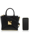 One Stud Top Handle Tote Bag Black - VALENTINO - BALAAN 7