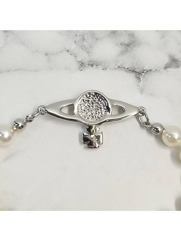 Mini Bas Relief Pearl Bracelet Silver - VIVIENNE WESTWOOD - BALAAN 9