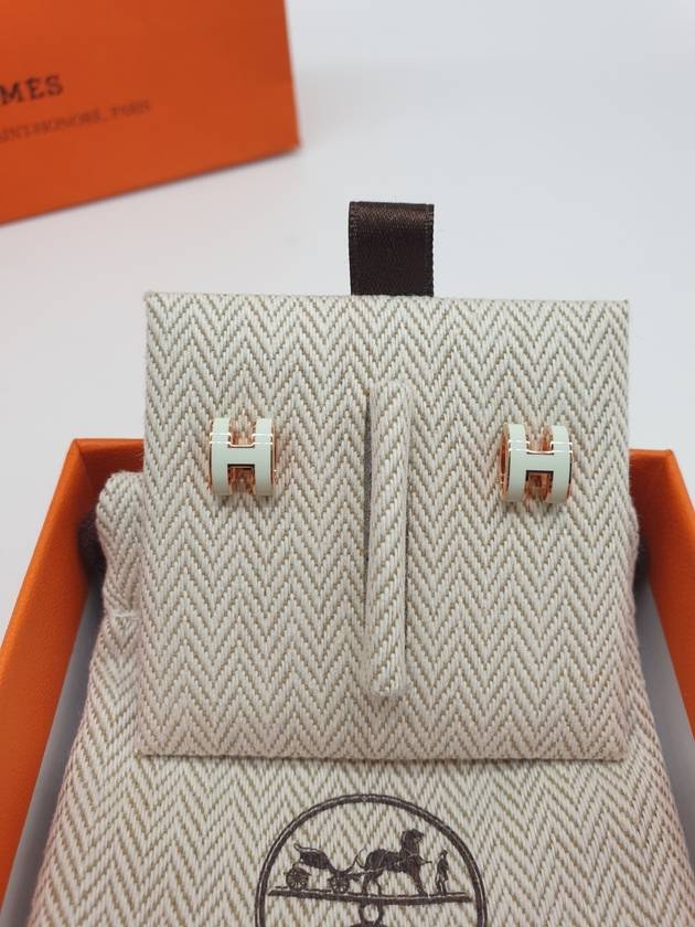 PopAche Earrings Mini Mint Rose Gold Earrings - HERMES - BALAAN 3