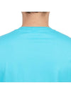 Logo Patch Cotton Short Sleeve T-Shirt Turquoise - STONE ISLAND - BALAAN 8