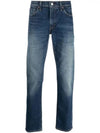 Slim Fit Denim Straight Jeans Dark Blue - LEVI'S - BALAAN 2