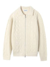 Fisherman Collar Zip-up Knit Cream - INDUST - BALAAN 7