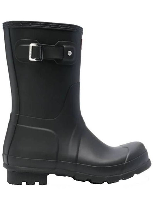 Men's Original Short Rain Boots Black - HUNTER - BALAAN.