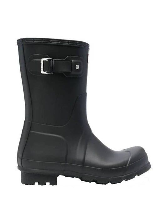 Men's Original Short Rain Boots Black - HUNTER - BALAAN 1
