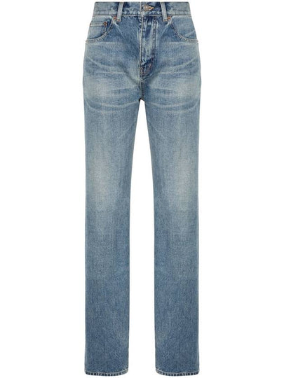 Denim Straight Jeans Blue - SAINT LAURENT - BALAAN 2