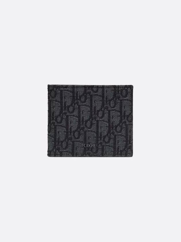 Wallet Black  Oblique Jacquard - DIOR - BALAAN 2