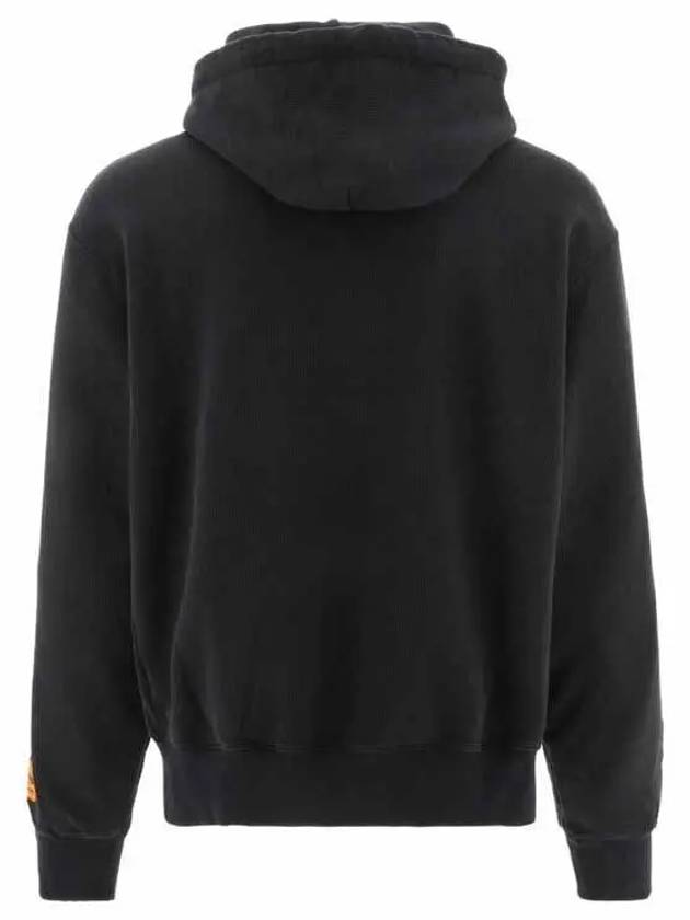 Preston Graphic Print Cotton Hoodie Black - HERON PRESTON - BALAAN 3