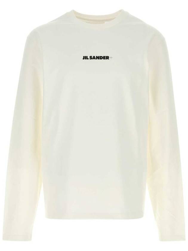 Small Logo Print Long Sleeve T-Shirt White - JIL SANDER - BALAAN 2