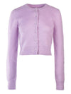 Pearl Button Back Stitch Angora Short Cardigan Lavender - MAISON MARGIELA - BALAAN 2