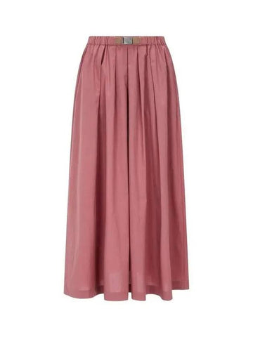 Women s Belted Banding Flare Skirt Dark Pink 270205 - BRUNELLO CUCINELLI - BALAAN 1