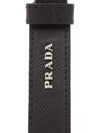 Saffiano Leather Key Holder Black - PRADA - BALAAN 7