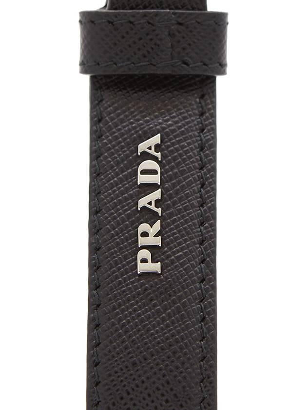 Saffiano Leather Key Holder Black - PRADA - BALAAN 7