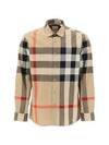 Check Cotton Long Sleeve Shirt Archive Beige - BURBERRY - BALAAN 2