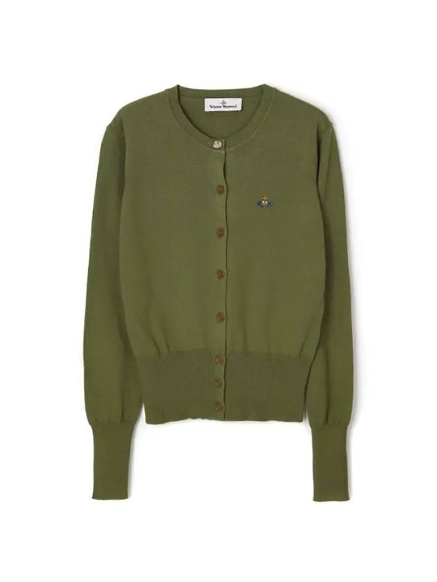 Bea Logo Cardigan Green - VIVIENNE WESTWOOD - BALAAN 2