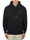 Red Heart Logo Classic Cotton Hoodie Black - AMI - BALAAN 2