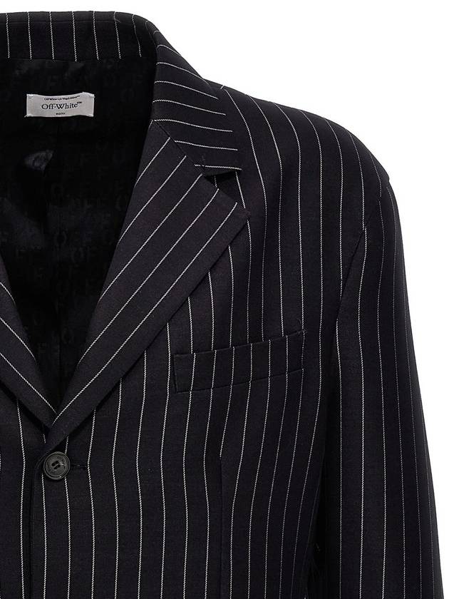 23 print pinstriped blazer OMEN097S24FAB0034700 - OFF WHITE - BALAAN 4