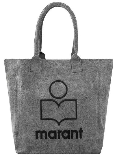 Yenky Logo Washed Cotton Tote Bag Grey - ISABEL MARANT - BALAAN 2