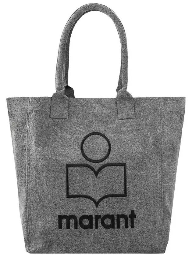 Yenky Logo Washed Cotton Tote Bag Grey - ISABEL MARANT - BALAAN 3