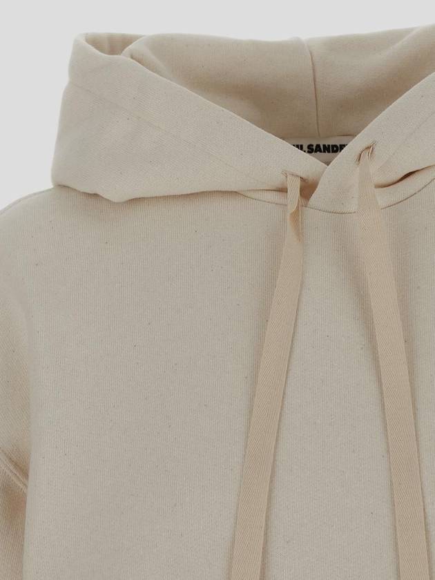 Logo Patch Cotton Hoodie Beige - JIL SANDER - BALAAN 4