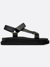 D Wave Leather Sandals Black - DIOR - BALAAN 5