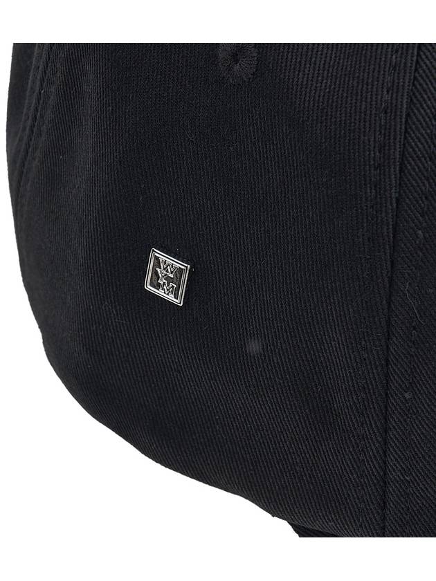 Embroidered Logo Cotton Ball Cap Black - WOOYOUNGMI - BALAAN 9