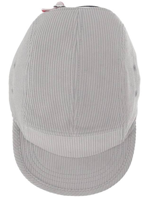 5 panel corduroy ball cap gray - THOM BROWNE - BALAAN 2