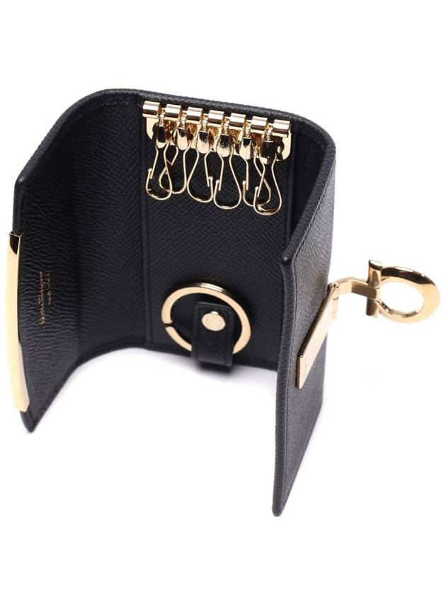 Gancini Key Holder Black - SALVATORE FERRAGAMO - BALAAN 7